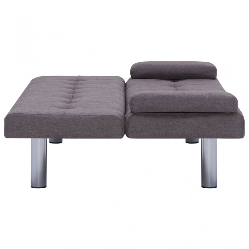 Καναπές - Κρεβάτι με Δύο Μαξιλάρια Χρώμα Taupe από Πολυεστέρα | Echo Deco