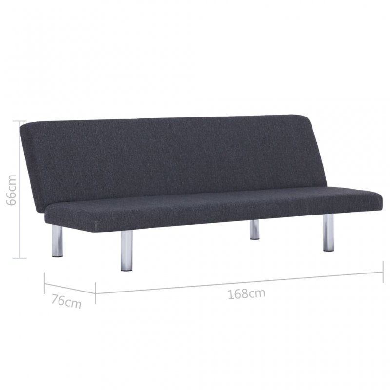 Καναπές - Κρεβάτι Σκούρο Γκρι από Πολυεστέρα | Echo Deco