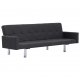 Καναπές - Κρεβάτι με Μπράτσα Σκούρο Γκρι από Πολυεστέρα | Echo Deco