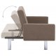 Καναπές - Κρεβάτι με Μπράτσα Καφέ από Πολυεστέρα | Echo Deco