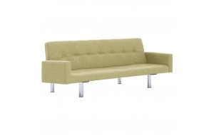 Καναπές - Κρεβάτι με Μπράτσα Πράσινος από Πολυεστέρα