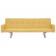 Καναπές - Κρεβάτι με Μπράτσα Κίτρινος από Πολυεστέρα | Echo Deco