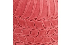 Πουφ με Smock Σχέδιο Ροζ 40 x 30 εκ. από Βαμβακερό Βελούδο