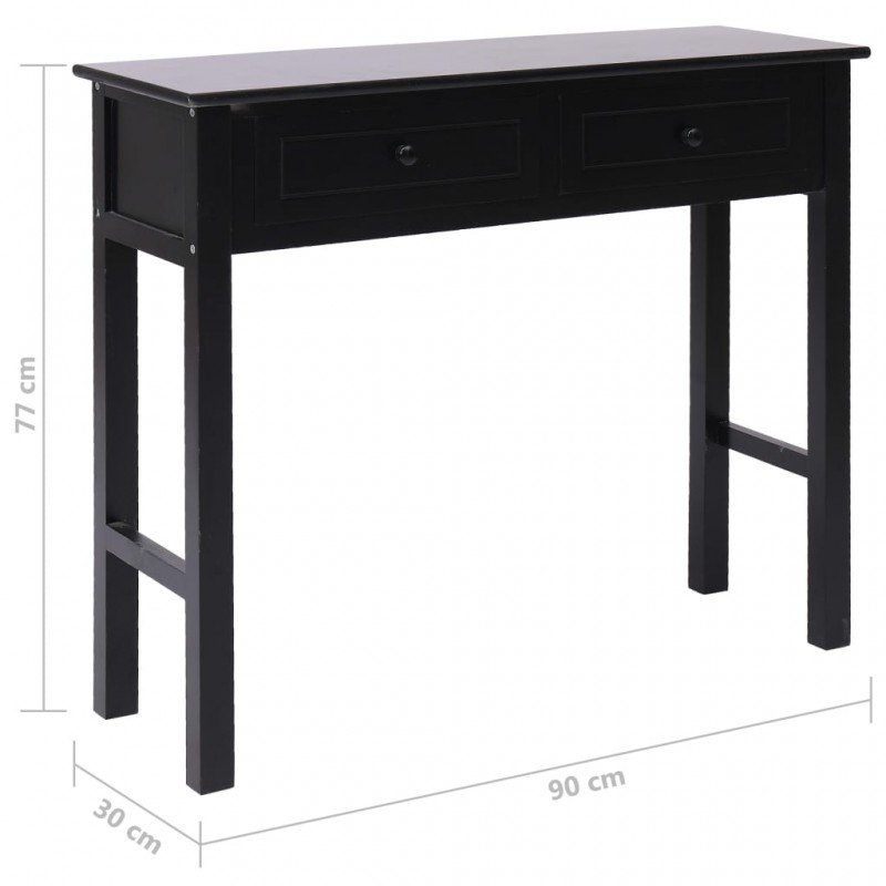Τραπέζι κονσόλα μαύρο 90 x 30 x 77 εκ ξύλινο | Echo Deco