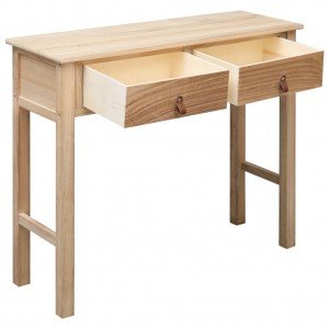 Τραπέζι κονσόλα φυσικό χρώμα 90 x 30 x 77 εκ ξύλινο