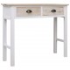 Τραπέζι κονσόλα λευκό / φυσικό χρώμα 90 x 30 x 77 εκ ξύλινο | Echo Deco