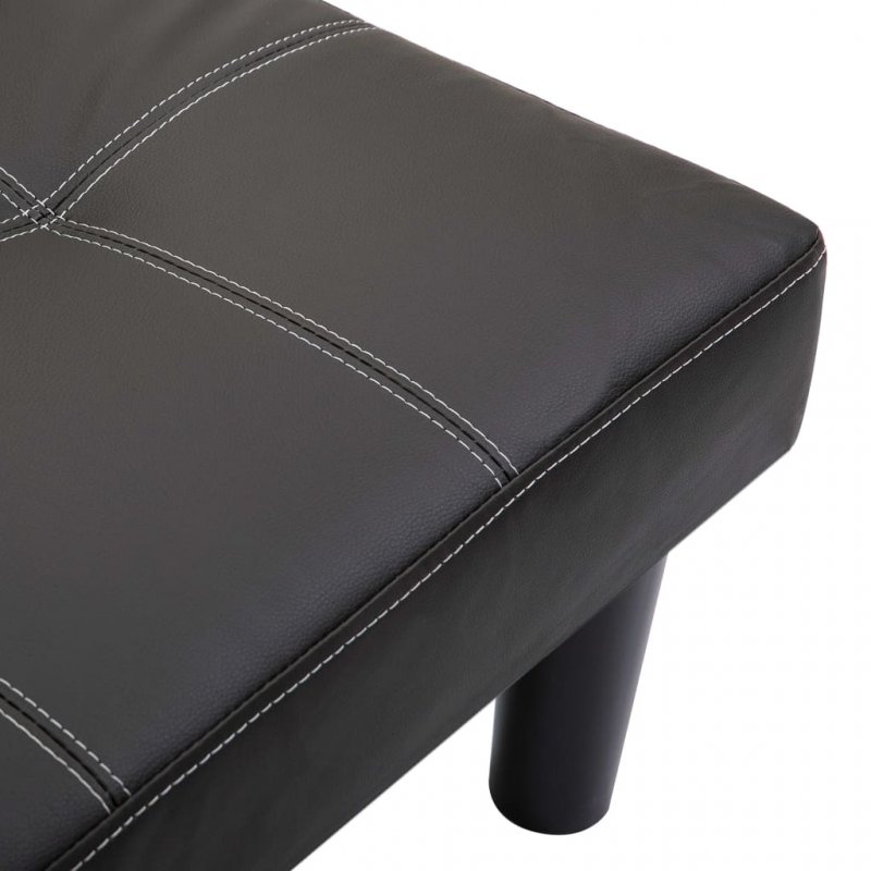 Καναπές Διθέσιος Μαύρος από Συνθετικό Δέρμα | Echo Deco