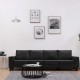 Καναπές Τετραθέσιος Μαύρος Υφασμάτινος | Echo Deco