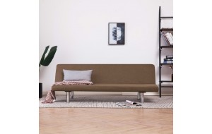 Καναπές - Κρεβάτι Καφέ από Πολυεστέρα
