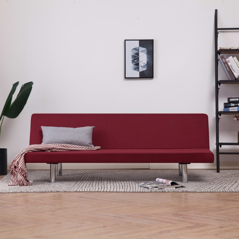 Καναπές - Κρεβάτι Μπορντό από Πολυεστέρα | Echo Deco