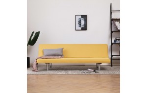 Καναπές - Κρεβάτι Κίτρινος από Πολυεστέρα
