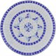 Τραπέζι Bistro «Μωσαϊκό» Μπλε / Λευκό 60 εκ. | Echo Deco