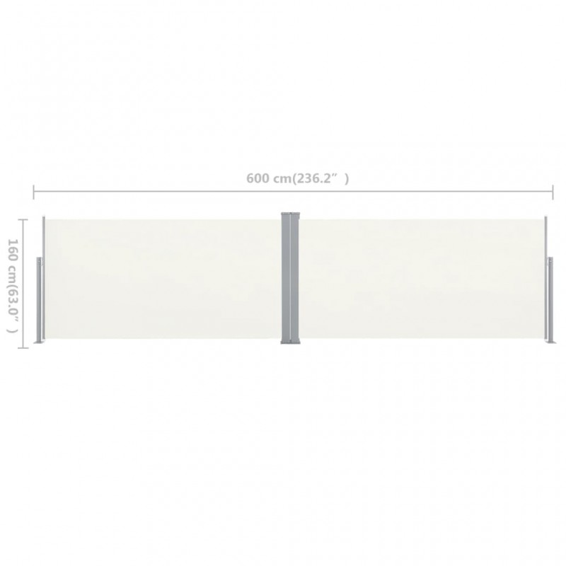 Σκίαστρο Πλαϊνό Συρόμενο Κρεμ 160 x 600 εκ. | Echo Deco