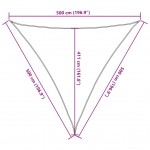 Πανί Σκίασης Τριγωνικό Ανθρακί 5 x 5 x 5 μ. από HDPE