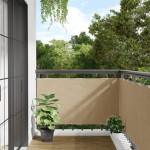 Διαχωριστικό Βεράντας Μπεζ 75 x 400 εκ. από Ύφασμα Oxford | Echo Deco