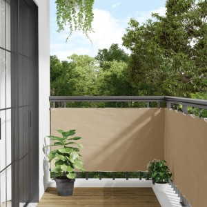 Διαχωριστικό Βεράντας Μπεζ 75 x 400 εκ. από Ύφασμα Oxford