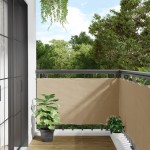 Διαχωριστικό Βεράντας Μπεζ 75 x 600 εκ. από Ύφασμα Oxford | Echo Deco