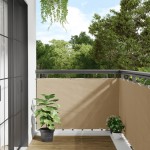 Διαχωριστικό Βεράντας Μπεζ 90 x 400 εκ. από Ύφασμα Oxford | Echo Deco