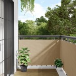 Διαχωριστικό Βεράντας Μπεζ 90 x 600 εκ. από Ύφασμα Oxford | Echo Deco