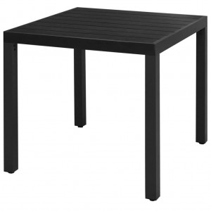 Τραπέζι Κήπου Μαύρο 80 x 80 x 74 εκ. από Αλουμίνιο / WPC