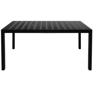 Τραπέζι Κήπου Μαύρο 150 x 90 x 74 εκ. από Αλουμίνιο / WPC