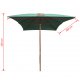 Ομπρέλα Πράσινη 200 x 300 εκ. με Ξύλινο Ιστό | Echo Deco