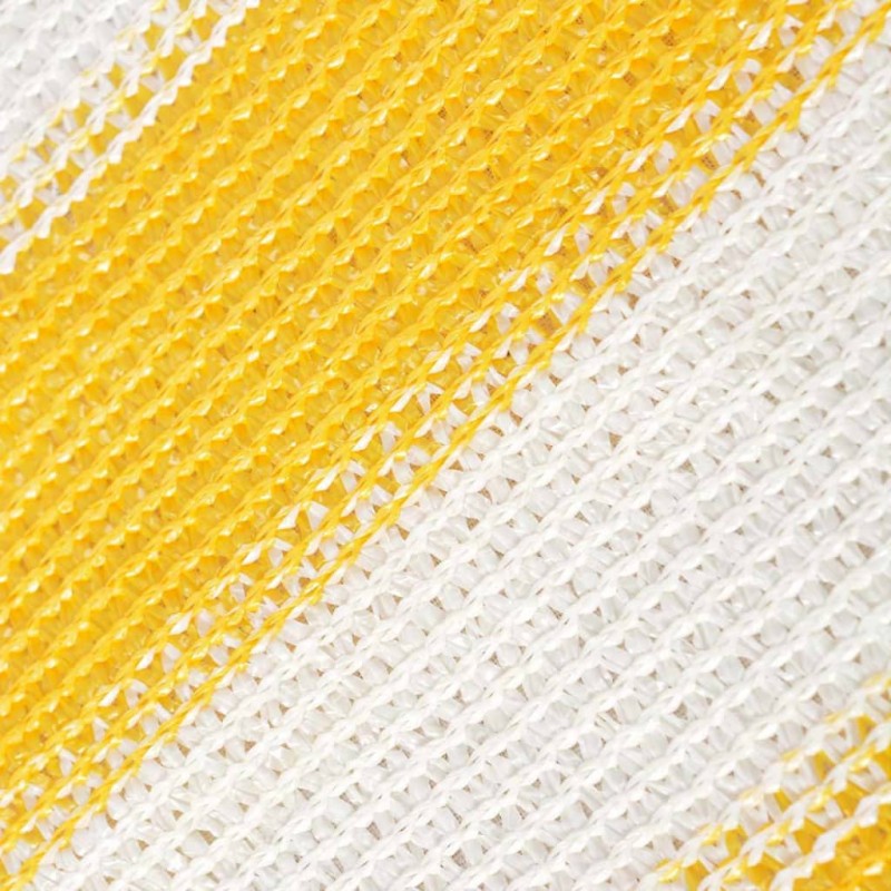 Διαχωριστικό Βεράντας Κίτρινο και Λευκό 75 x 600 εκ. από HDPE | Echo Deco