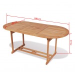 Τραπέζι κήπου από μασίφ ξύλο teak 180x90x75 εκ