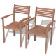 Καρέκλες Κήπου Στοιβαζόμενες 2 τεμ. από Μασίφ Ξύλο Teak