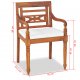 Καρέκλες Batavia σετ δύο τεμαχίων από μασίφ ξύλο teak με μαξιλάρια