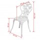 Καρέκλες Bistro 2 τεμ. Λευκές από Χυτό Αλουμίνιο | Echo Deco