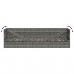 Ξαπλώστρα - Κρεβάτι Κήπου Γκρι 200 x 60 εκ. Συνθετικό Ρατάν | Echo Deco