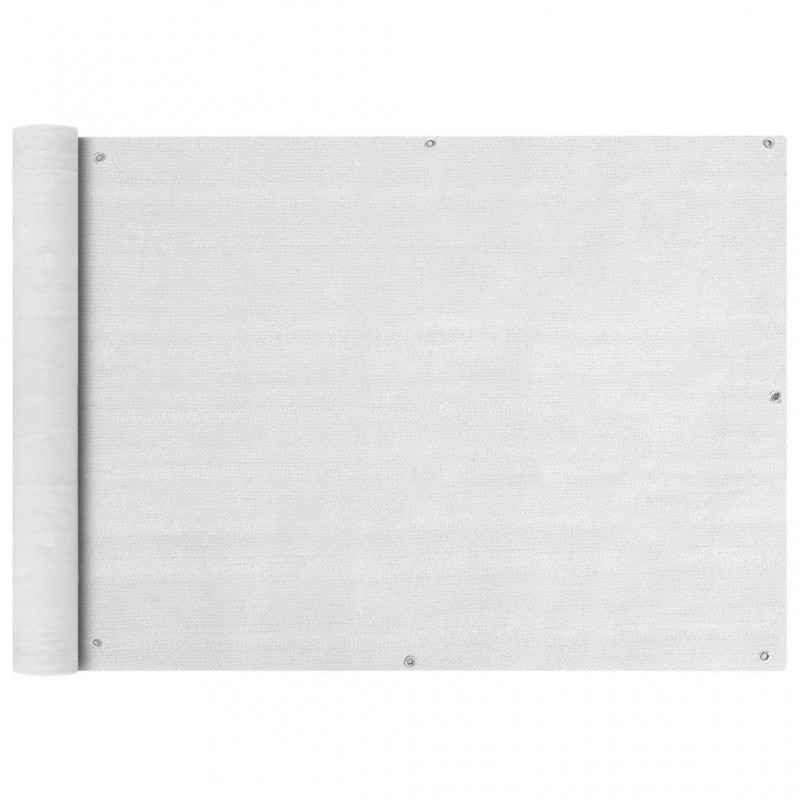 Διαχωριστικό Βεράντας Λευκό 75 x 600 εκ. από HDPE | Echo Deco