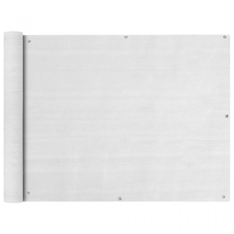 Διαχωριστικό Βεράντας Λευκό 90 x 400 εκ. από HDPE | Echo Deco