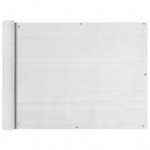 Διαχωριστικό Βεράντας Λευκό 90 x 600 εκ. από HDPE