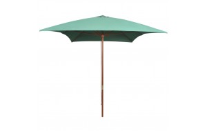 Ομπρέλα Πράσινη 200 x 300 εκ. με Ξύλινο Ιστό