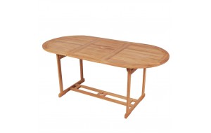 Τραπέζι κήπου από μασίφ ξύλο teak 180x90x75 εκ