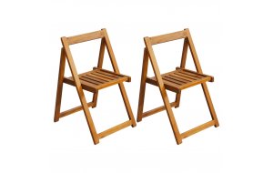 Καρέκλες Κήπου Πτυσσόμενες 2 τεμ. από Μασίφ Ξύλο Ακ&alph