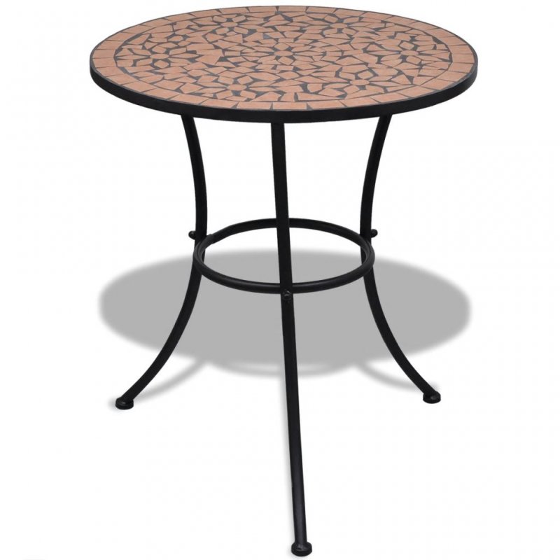 Τραπέζι Bistro «Μωσαϊκό» Χρώμα Τερακότα 60 εκ. | Echo Deco