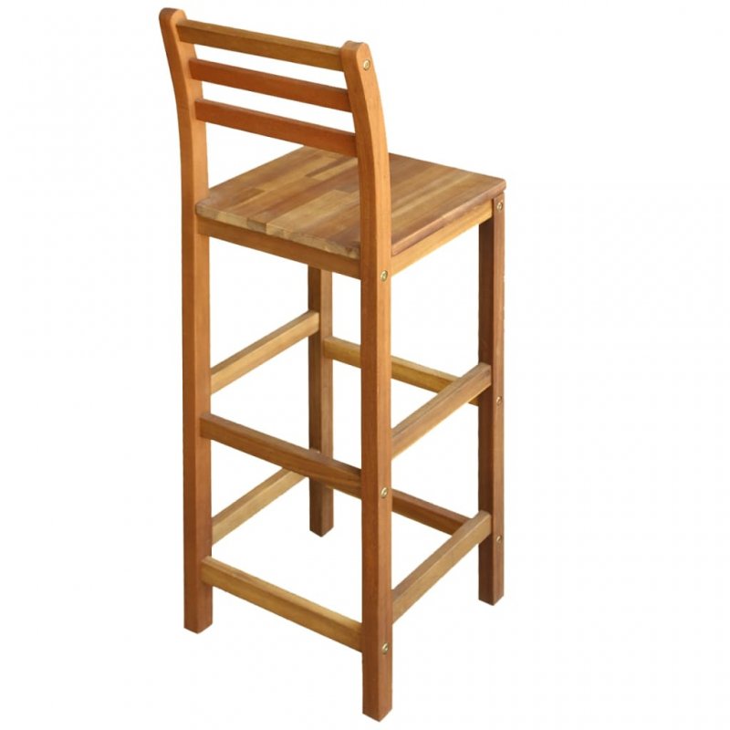 Καρέκλες μπαρ 2 τεμ από μασίφ ξύλο ακακίας | Echo Deco
