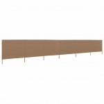 Προστατευτικό Αέρα με 6 Πάνελ Χρώμα Taupe 800x80 εκ. Υφασμάτινο | Echo Deco