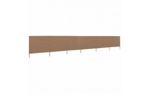 Προστατευτικό Αέρα με 6 Πάνελ Χρώμα Taupe 800x80 εκ. Υφασμάτινο