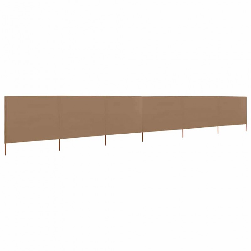 Προστατευτικό Αέρα με 6 Πάνελ Χρώμα Taupe 800x80 εκ. Υφασμάτινο | Echo Deco