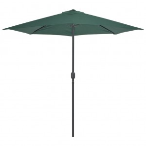 Ομπρέλα Βεράντας Ημικυκλική Πράσινη 270x135 εκ Ιστός Αλουμινίου