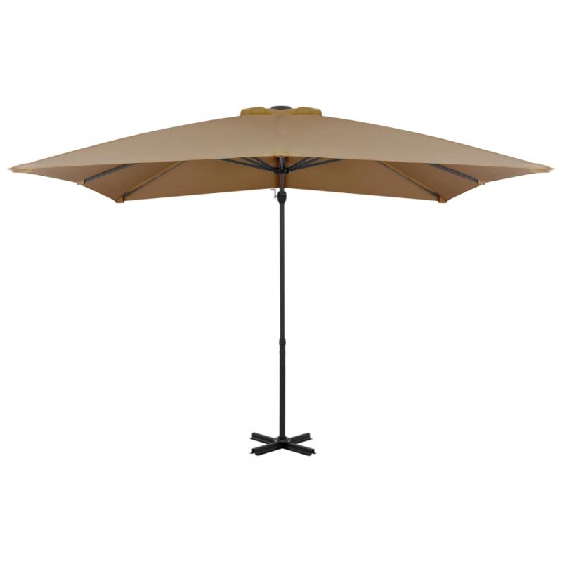 Ομπρέλα κρεμαστή σε χρώμα taupe με ιστό αλουμινίου 250x250 εκ