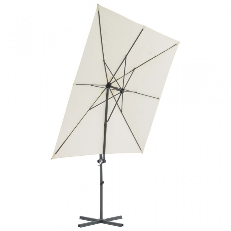 Ομπρέλα κρεμαστή στο χρώμα της άμμου με ατσάλινο ιστό 250x250 εκ