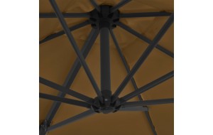 Ομπρέλα κρεμαστή σε χρώμα taupe με ατσάλινο ιστό 250x250 εκ