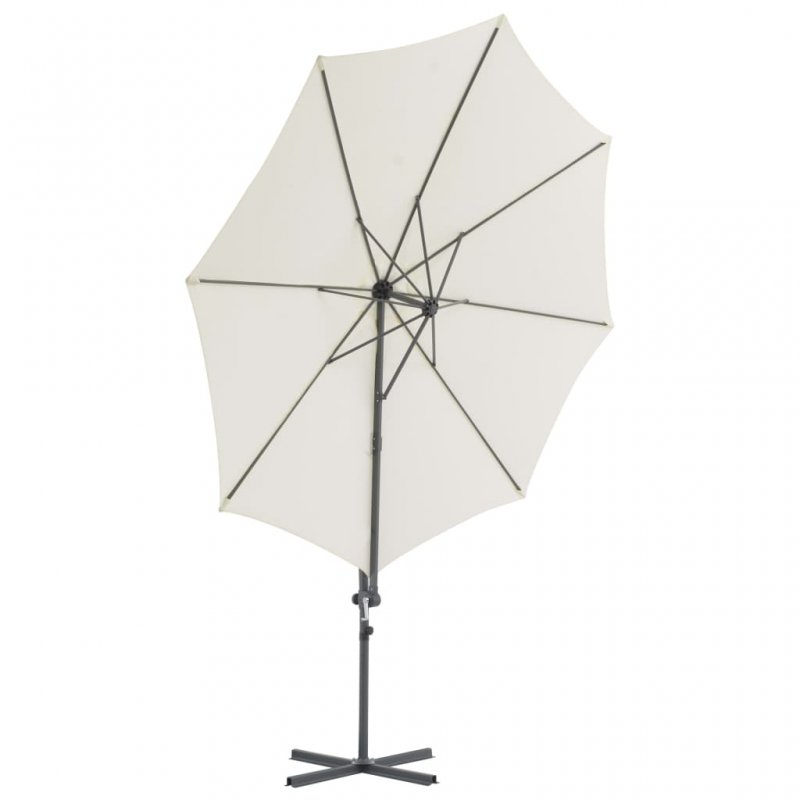 Ομπρέλα κρεμαστή στο χρώμα της ΄΄αμμου με ατσάλινο ιστό 300 εκ