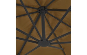 Ομπρέλα Κρεμαστή Χρώμα Taupe 400 x 300 εκ. με Ιστό Αλουμινίου