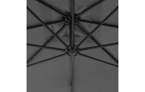 Ομπρέλα Κρεμαστή Ανθρακί 250 x 250 εκ. με Ατσάλινο Ιστό